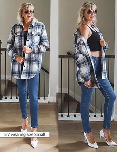 Pantalones vaqueros rasgados elásticos de cintura media de Color sólido a la moda para mujer de talla grande, Vaqueros ajustados informales de verano con decoración de botones - Product Image 3