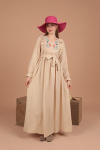 2024 donna moda Aerobin tessuto Frilly abito ricamato motivo floreale dolce stile naturale <span class=keywords><strong>Serie</strong></span> pacchetto all'ingrosso - Product Image 4