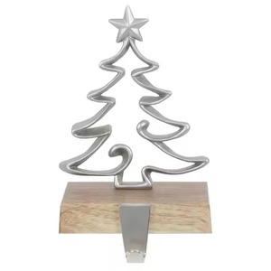 Christmas Iron Stocking Holder with <b>Weighted</b> Base Strong Hook for Hanging Holiday Decorations and Gifts - Product Image 3