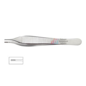 Fórceps de acero inoxidable quirúrgico Adson marrón 7x7 dientes dentados herramientas dentales médicas fórceps de tejido Adson-instrumentos quirúrgicos - Product Image 4