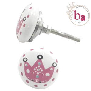 Moderne belle couronne enfants boutons en céramique tire pour armoires à tiroirs pour cuisine chambre salon armoire utilisation [CK 345] - Product Image 1