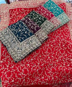 Sari indio de alta demanda con bordado para bodas y fiestas disponible a precios mayoristas de la India - Product Image 6