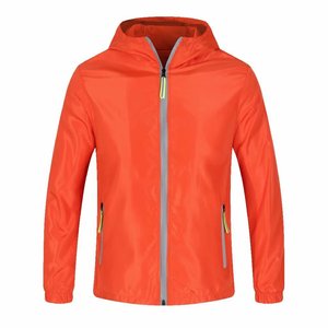 Chaqueta Cortavientos con Capucha Extra Grande, Unisex, con Logotipo Personalizado al por Mayor, Reflectante, Impermeable, Ligera, Transpirable, para Deportes al Aire Libre - Product Image 1