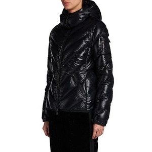 Chaqueta Acolchada Negra con Capucha para Hombre, Abrigo de Invierno Cortavientos con Cierre de Cremallera, Estilo Casual, Diseño Acolchado Grueso - Product Image 3