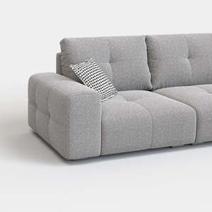 Canapé carré convertible 3 places réglable Castel avec fonction extensible pour salon, maison et appartement - Product Image 4