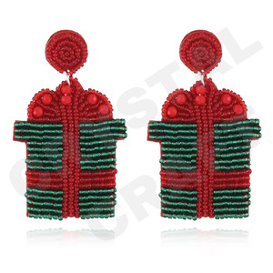 Comprar Pendientes Nvenf con Cuentas Halloween para Mujer Color Patriótico Naranja Blanco Azul para Boda o Día DE LOS Caídos - Product Image 2