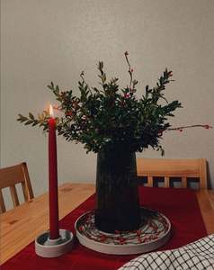 Bougeoir moderne en métal noir, design bâton de béton rond, pour décoration intérieure - Product Image 4