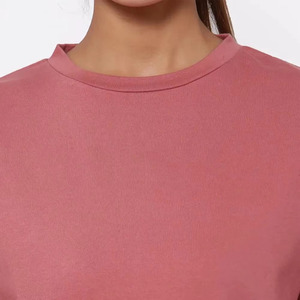 Camiseta de Verano para Mujer, Holgada, Transpirable, 100% Algodón, con Etiqueta y Logotipo Personalizados, Alta Calidad, MOQ Bajo, Venta al Por Mayor - Product Image 6