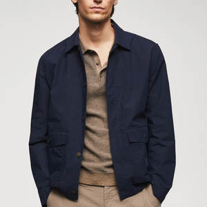 Veste en toile 100% coton pour homme, qualité supérieure, coupe-vent, respirante, séchage rapide, couleur unie, nouvelle arrivée - Product Image 1