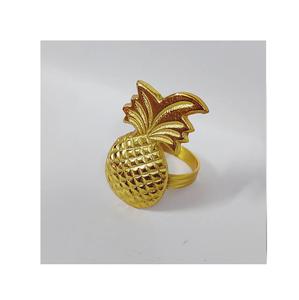 Servilletero de Metal chapado en oro, anillo en forma de hoja, precio al por mayor - Product Image 2