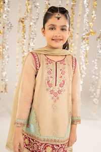 Traje Tradicional Pakistaní para Niñas, Lehenga Choli Elegante con Bordado para Fiestas y Bodas, Acrílico - Product Image 2