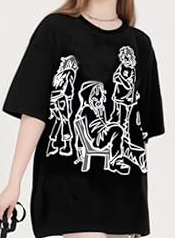 Camisetas de algodón 100% de gran tamaño serigrafía desgastada de secado rápido transpirable ligero Fitness cómodo cuello redondo para punto - Product Image 4