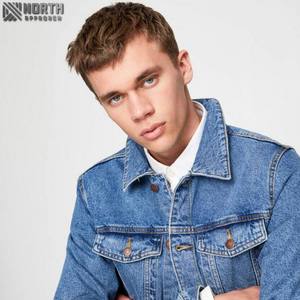 Vestes en jean pour hommes tendance, dernier design, haute qualité, logo frontal personnalisé, services OEM, vente en gros pour l'hiver - Product Image 3