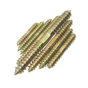 Tornillo de espiga de madera de metal Pernos de madera de muebles de doble extremo - Product Image 3
