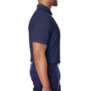 เสื้อลำลองสำหรับผู้ชายแบบมีสไตล์ผ้าถักแขนสั้นแห้งเร็วผ้าฝ้าย100% ระบายอากาศได้ดีพิมพ์โลโก้ได้ตามต้องการ - Product Image 4