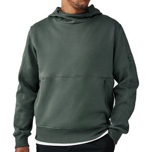 Sweat à capuche zippé en polaire pour homme, design personnalisé, automne, avec poche, respirant, logo écologique, pull-over - Product Image 2
