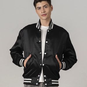 Veste d'hiver pour homme style vintage High Street en polyester/coton avec col montant personnalisé à bord côtelé et motif lettres - Product Image 4
