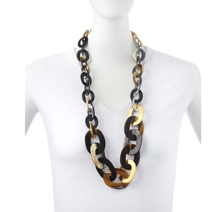 Collar de cuerno de buey de búfalo ecológico Natural hecho a mano indio para mujer estilo de cadenas religiosas con perla para regalos de bodas - Product Image 2