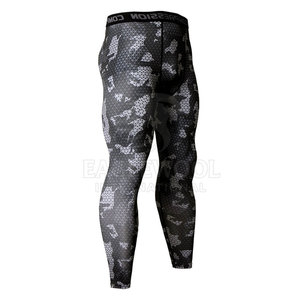 Legging de compression respirant à taille élastique, uni, mi-long, sur mesure pour hommes, vêtements de sport de fitness, best-seller - Product Image 5