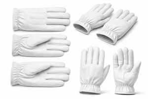 ถุงมือหนังสำหรับพิธีการของผู้ชาย QUICK WAY INDUSTRIES รุ่น Honor Guard ป้องกันการกระแทก ปลายตรง ผิวสัมผัสแบบมีเท็กซ์เจอร์ ยืดหยุ่น เหมาะสำหรับงานพิธีการ - Product Image 5