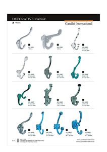 Crochet mural décoratif indien, nouveau crochet mural rustique vintage de styliste patine - Product Image 4