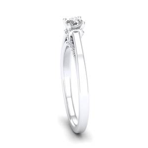 เครื่องประดับ REYES สไตล์ฮิปฮอป ทองคำขาว 14K 18K ทรงกลม น้ำหนัก 0.34 กะรัต เพชร CVD ผลิตในห้องปฏิบัติการ แหวนแต่งงาน/แหวนแทนใจสำหรับผู้หญิง - Product Image 3