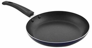 <b>Cast</b> <b>Iron</b> Non-Stick <b>Tawa</b> with Handle 24cm Black 300ml 1.5mm Thick Scratch Resistant Induction Safe by Anax Impex Made in India - Product Image 4