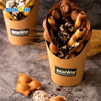 SIGNWIN Chocolat Bubble Gaufre Poudre Satisfaisant Friandise Sucrée avec du Sucre Commodément Emballé dans un Sac