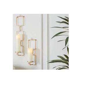 Candelabro de vela montado en la pared interior de Metal antiguo negro de estilo Simple decoración de boda y hogar portavelas para paredes - Product Image 5