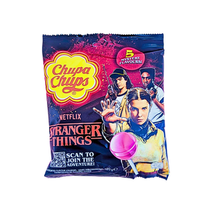 Chupas Chupss STRANGER THINGS de Edición Limitada, Alta Demanda, 5 Sabores, Bolsa Compartible de 120g en Cajas Maestras de 48 Unidades - Product Image 1