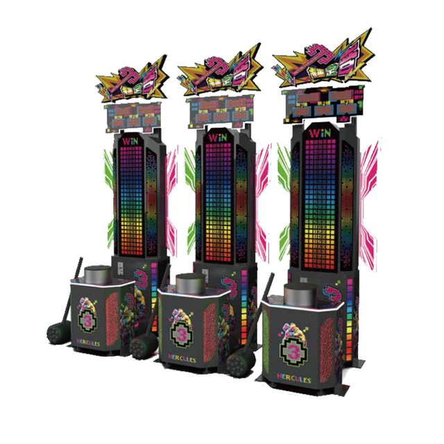 "Hammer of King" Coin-Operated High Striker Game - Strength Test Machine with Prize Redemption for Entertainment Centers
