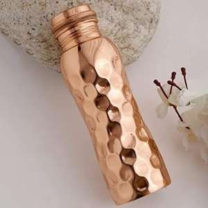 Bouteille d'eau traditionnelle en cuivre avec des propriétés antibactériennes naturelles pour améliorer naturellement l'immunité et la santé globale - Product Image 4