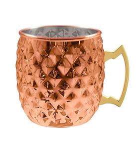 Tasse en cuivre pur de vente chaude avec tasse d'eau et de jus de qualité supérieure polonaise mate articles utilitaires de verres - Product Image 4