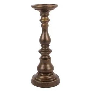 Candelero de madera y metal en espiral con excelente mano de obra para una decoración elegante y fabulosa para el hogar y la villa - Product Image 2