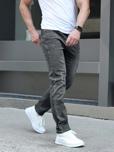 กางเกงยีนส์ฮิปฮอปวินเทจตัวหนาคุณภาพสูงของผู้ชายกางเกงยีนส์ทรงหลวมใส่สบายเสื้อผ้าแนวสตรีทแบบปรับแต่งได้สำหรับงานปาร์ตี้ฤดูหนาว - Product Image 3