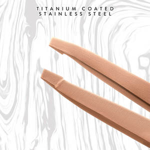 Pince à cils et sourcils en acier inoxydable vente en gros Pince à épiler en métal épais avec logo privé - Product Image 5