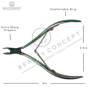 Cortauñas de Acero Inoxidable Ecológico, Herramienta de Manicura Profesional para Uso en Salón, para Cutículas, Serie Pro Expert - Product Image 2