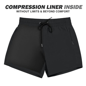 Fast Dry Man Swimwear Swimsuit 100% Polyester Competition <b>Swim</b> Trunks Shorts - Product Image 2