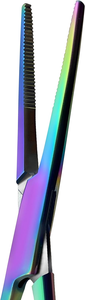 Ensemble d'hémostats et ciseaux chirurgicaux en titane arc-en-ciel renouvelables Matériau durable Identification facile Coupe précise Utilisation polyvalente - Product Image 4