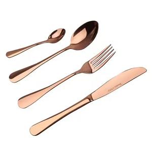 Couverts en cuivre finition cuivre, durables, parfaits pour les restaurants, les déjeuners d'entreprise et l'usage domestique - Product Image 1