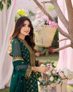 Robe de travail formelle pour femmes de qualité exceptionnelle moderne 2025-2026, dernier modèle de salwar kameez en coton pour les fêtes 01147 - Product Image 2