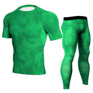 Ensemble de compression pour hommes très vendu à bas prix Tendance vente en gros vêtements de fitness sur mesure ensemble de yoga avec logo personnalisé - Product Image 2