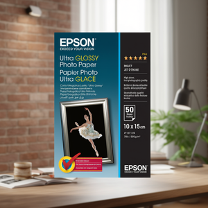 Ultra <b>Glossy</b> 10 X 15 cm Photo <b>Paper</b> 50pcs C13S041943 High Quality for Professional Photography and Display - Product Image 3