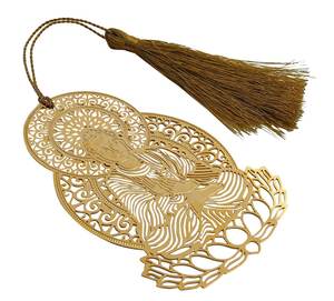 Luxury Designed brass <b>Bookmark</b> Table Top Leaf Matte Style - Product Image 3