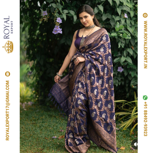 Nouvelle Collection de saris en soie Lichi Soft Design au tarif de gros par Royal Export Surat - Product Image 1