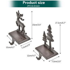 Elegante soporte de calcetín de Metal de alta resistencia árbol para Navidad chimenea mantel festivo vacaciones decoración organizador - Product Image 6