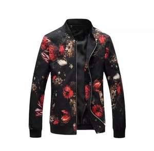 Chaqueta universitaria de satén por sublimación para hombre, chaqueta informal unisex de manga larga de poliéster 100%, chaquetas bomber transpirables para hombre - Product Image 3