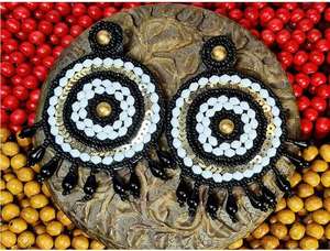 ลูกปัดปักเลื่อมกลมต่างหูลูกปัดหลากเม็ดตามสั่งสำหรับผู้หญิงเครื่องประดับสำหรับงานเลี้ยงเทศกาลในราคาที่ดีที่สุดต่างหูลูกปัด - Product Image 2