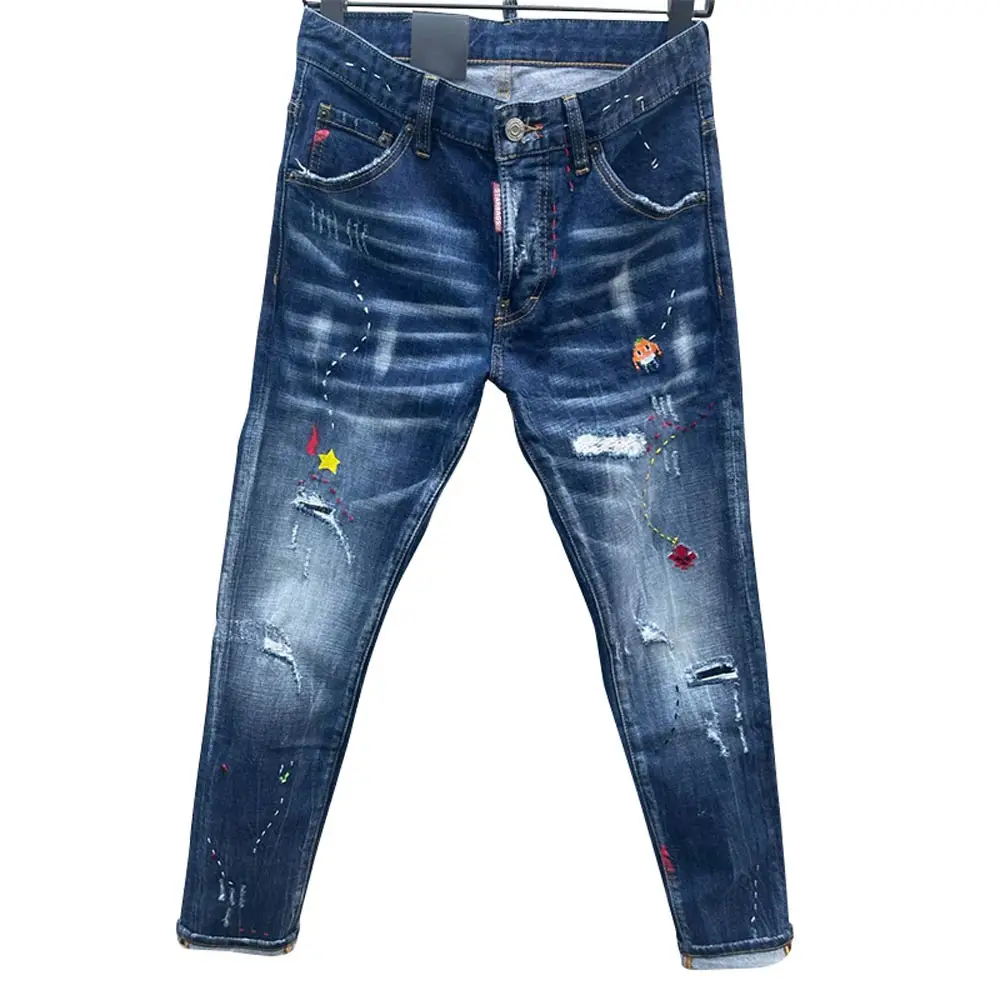 Calça Jeans das Mulheres Novo Estilo Feito Em Poliéster Algodão Mulheres de Cintura Alta Jeans Jeans Para As Mulheres