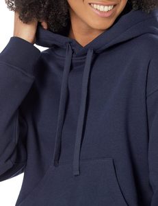 Sudaderas con capucha con hombros caídos para mujer, Top corto de gran tamaño, sudaderas con capucha de manga larga para gimnasio con logotipo personalizado, sudaderas con capucha de invierno de GGsports - Product Image 3